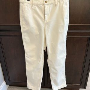 J Crew high rise girlfriend chino in Marine Salt - off white/winter white